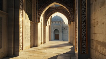 Mosque Courtyard Entrance
