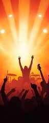 Fototapeta premium A rock band performing an energetic concert