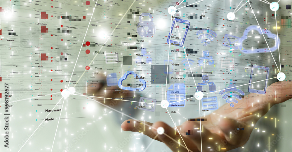 Poster business intelligence analyst dashboard on virtual