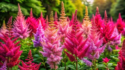 Stunning Vibrant Astilbe Blooms in a Lush Garden Setting Showcasing Nature's Beauty and Color