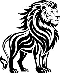 Fototapeta premium Versatile Black Lion Illustration for All Uses. 
