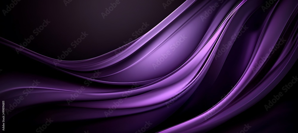 Poster a smooth, gradient background transitioning from deep purple to black with a large area for text
