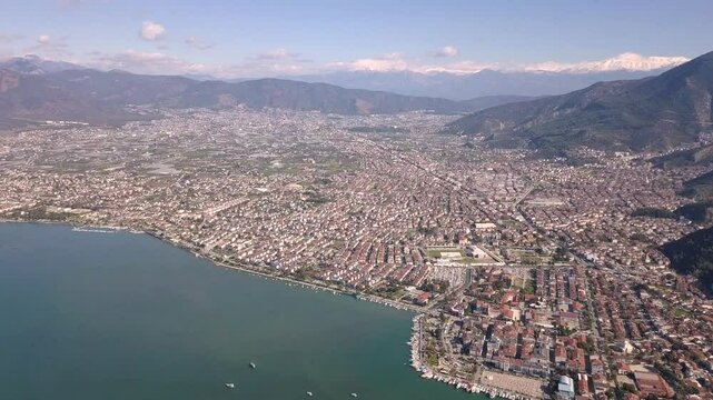 Fethiye City & Marina Aerial View | Turkish Coast Drone Film