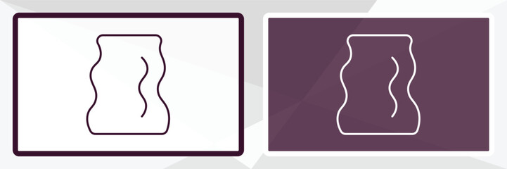 rag outline icon. Linear vector from fashion concept. Thin line white and black rag icon isolated on white and dark background