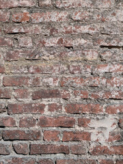 Detailed old red brick wall background photo texture
