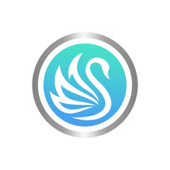 swans logo simple clean and elegance