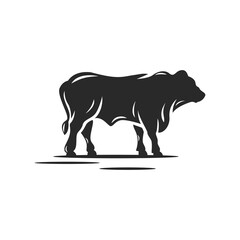 cow logo simple clean and elegance