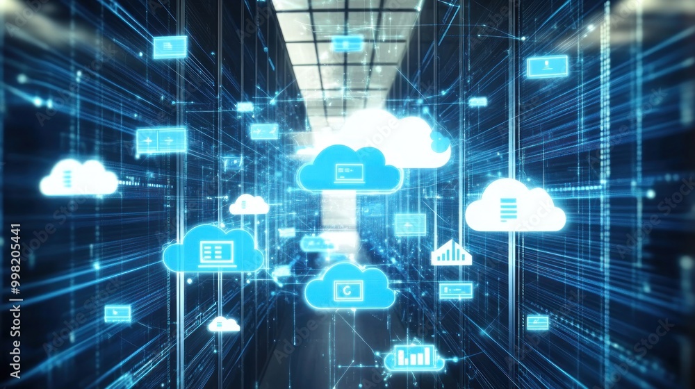 Poster cloud computing server room