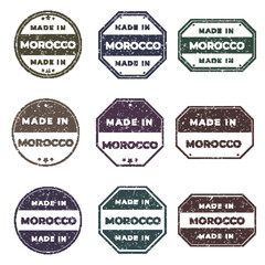 Obraz premium Set of Made In Morocco Labels Ready to use for Product Emblem