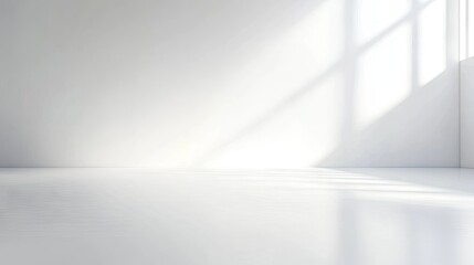 Obraz premium A blank white background with soft light reflections, perfect for a professional and minimalist design.