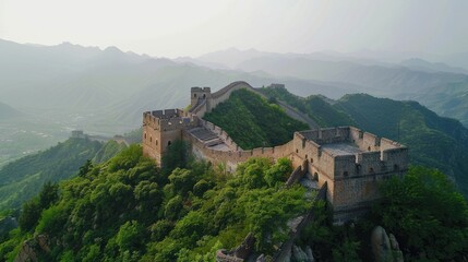 Obraz premium The Great Wall of China: A Majestic View