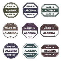 Obraz premium Set of Made In ALGERIA Labels Ready to use for Product Emblem