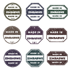 Set of Made In ZIMBABWE Labels Ready to use for Product Emblem