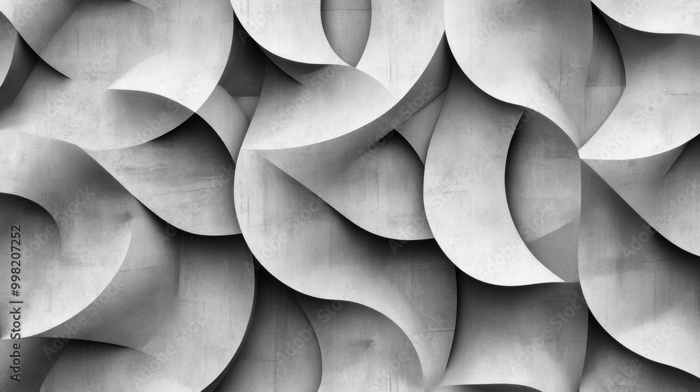 Aufkleber the image is a series of curved lines that appear to be made of concrete