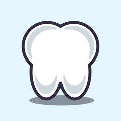 Vector cartoon illustration of tooth