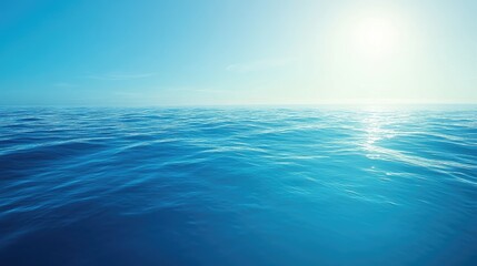 Obraz premium A bright sea blue background with a smooth texture, ideal for adding a touch of freshness and clarity to your design.