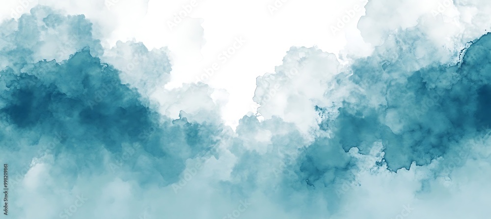 Poster a soft, gradient background fading from mint green to white with a large area for text