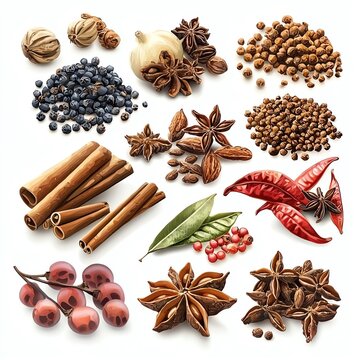 A vibrant assortment of spices, showcasing different textures and colors, perfect for enhancing culinary creativity.