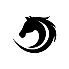 horse logo simple clean and elegance for your bussines