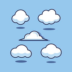 Vector cartoon illustration of cloud