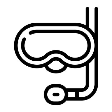 recommend clip art: diving mask line icon