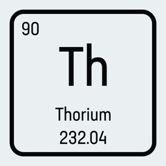 Thorium icon. Th chemical element