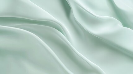Obraz premium A light pastel mint green background with a smooth texture, perfect for creating a soft and serene banner.