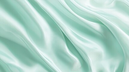 Obraz premium A light pastel mint green background with a smooth texture, perfect for creating a soft and serene banner.