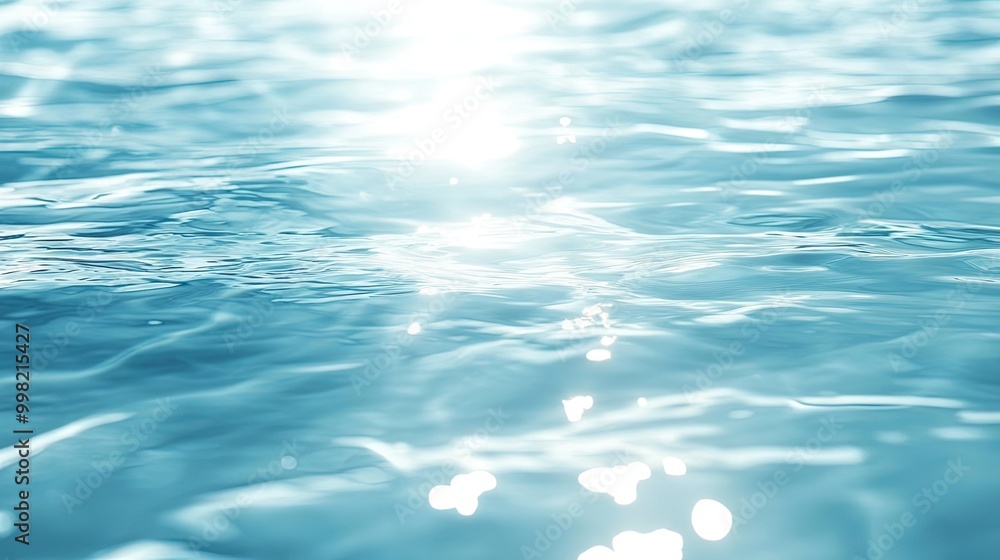 Poster a light sea blue background with subtle reflections, perfect for creating a clean and serene atmosph