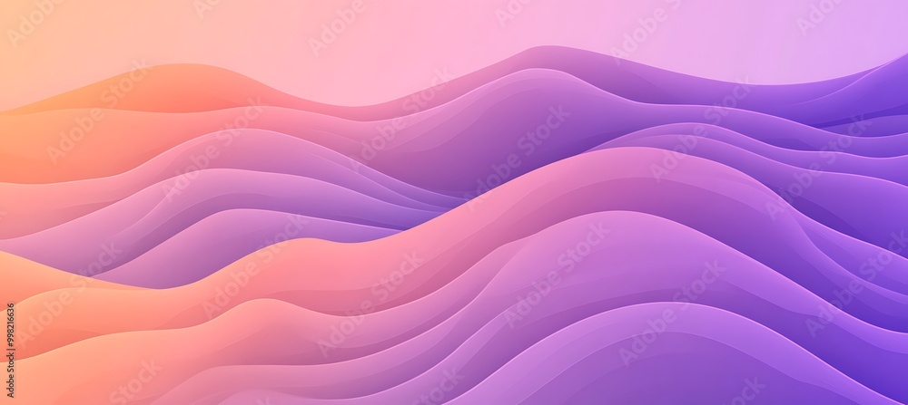 Poster a soft pastel gradient flowing from peach to lavender with central text space.
