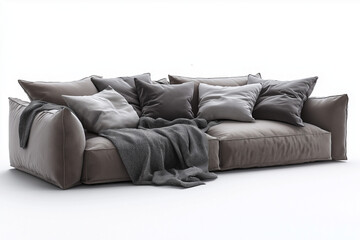 Double sofa isolated on a white background