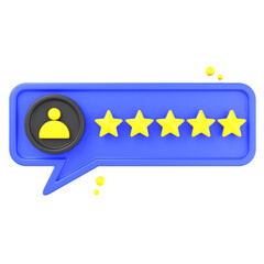 Innovation and Business 3D icon concept. 3d illustration of Customer Rating