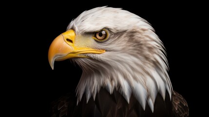 Obraz premium Close-up Portrait of a Majestic Bald Eagle