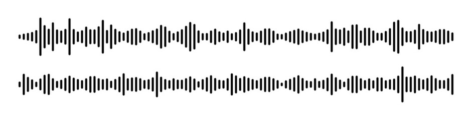 Sound Wave Icons for Podcast and Audio Streaming. Vector Equalizer Template PNG.