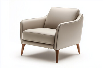 Isolated single chair on white background