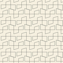 Vector seamless pattern. Modern stylish texture. Repeating geometric tiles with linear hexagonal grid