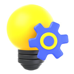 Innovation and Business 3D icon concept. 3d illustration of Idea Setting