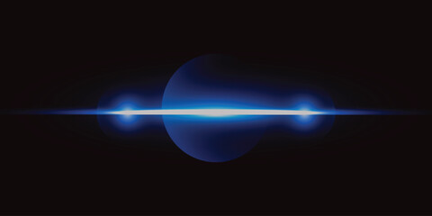 Beautiful Shiny Lights Isolated on Dark Background