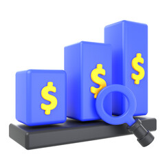 Innovation and Business 3D icon concept. 3d illustration of Market Research