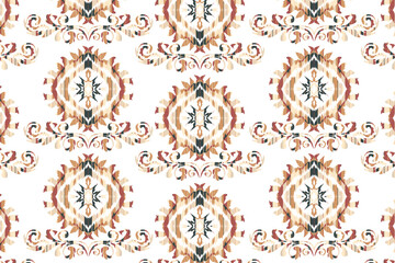 Paisley ethnic patterns design.Oriental ethnic seamless pattern traditional background Design for carpet,wallpaper,clothing,wrapping,batik, fabric,Vector illustration embroidery style.