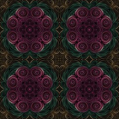 seamless pattern with flowers
