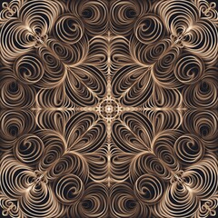 Elegant seamless gold pattern with elements
