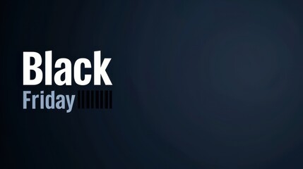 Obraz premium Simple Black Friday banner, navy blue background, 