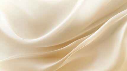 Delicate flowing silk folds in close-up. Soft abstract background with wavy pattern in natural light beige tones. Light airy backdrop with a feminine bias.