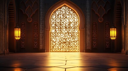 Intricate Archway in a Mosque