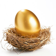 Obraz premium golden egg in small nest