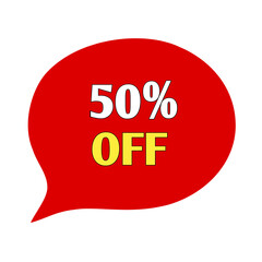 Discount Sale Banner Promotion Template Design. 50% off