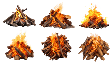 PNG bonfire camping, transparent background