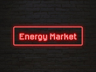 Energy Market のネオン文字