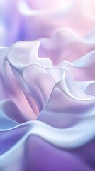 Obraz premium A white, curved, wave-shaped structure on the left side of an abstract background with light blue and purple tones
